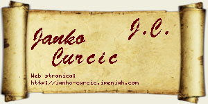 Janko Ćurčić vizit kartica